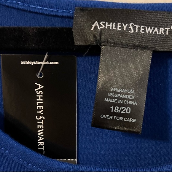 🆕 ASHLEY STEWART ROYAL BLOUSE (18/20) - Picture 4 of 5